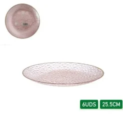 Platos Deco Premium Reutilizable Rugo 6pcs