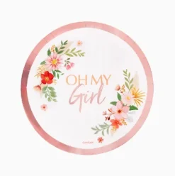 Platos Llano Oh My Girl Rosa 23cm