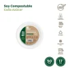 Platos Llano Redondo Compostable Caña de Azúcar 17cm