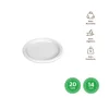 Platos Llano Redondo Reutilizable Blanco Ø14CM