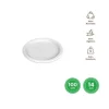Platos Llano Redondo Reutilizable Blanco Ø14CM
