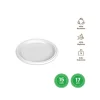 Platos Llano Redondo Reutilizable Blanco Ø17CM