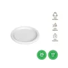 Platos Llano Redondo Reutilizable Blanco Ø17CM