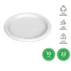 Platos Llano Redondo Reutilizable Blanco Ø22CM