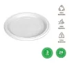 Platos Llano Redondo Reutilizable Blanco Ø28cm