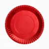Platos Llano Redondo Rojo Metalizado 18cm