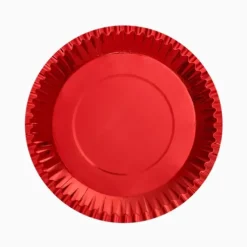Platos Llano Redondo Rojo Metalizado 18cm