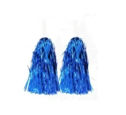 Pompones Animadora Brillo Azul