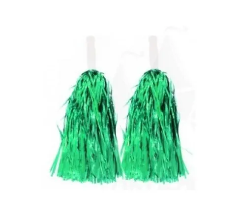 Pompones Animadora Brillo Verde