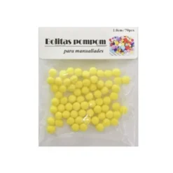 Pompones de Manualidad Amarillo 1cm ±70pcs