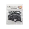Pompones de Manualidad Negro 1cm ±70pcs