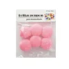 Pompones de Manualidad Rosado Amaranto 3.5cm ±6pcs