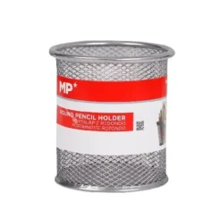Portalápices Metal Redondo Plata