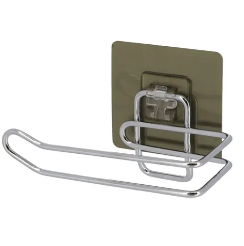 Portarrollos WC Acero con Tarjeta Adhesivo – Cromo