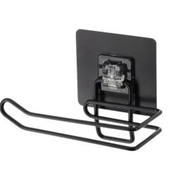 Portarrollos WC Acero con Tarjeta Adhesivo – Negro