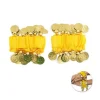 Pulsera De Monedas Amarillo 2pcs