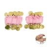 Pulsera De Monedas Rosa 2pcs