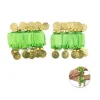 Pulsera De Monedas Verde 2pcs