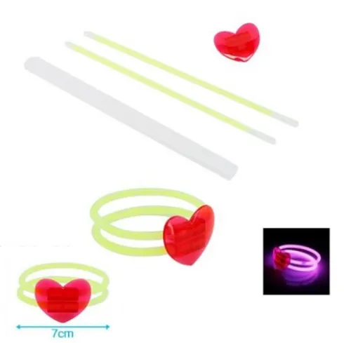 Pulsera Luminosa Fluorescente Corazón