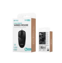 Ratón con Cable para Ordenador 3D Negro
