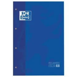 Recambio Oxford Tapa Blanda 80H Azul