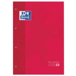 Recambio Oxford Tapa Blanda 80H Rojo