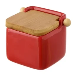 Salero Cerámica Rojo 12x11cm