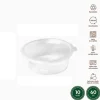 Salsera Reutilizable Tapa Bisagra Transparente 60CC