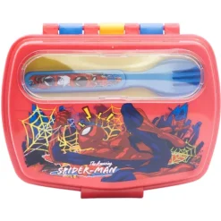 Sandwichera con Cubiertos Spiderman Moving Target