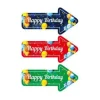 Señal Flecha Happy Birthday 3pcs