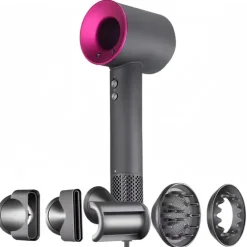 Secador de Pelo Iónico Profesional Sin Aspas 5 en 1 – Motor 110.000 RPM, Secado Rápido, Protección Capilar, Multifuncional