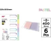 Separadores 6 Colores Pastel A4 400 micras