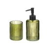Set Baño Rayas 2PCS Verde