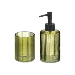 Set Baño Rayas 2PCS Verde