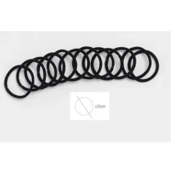 Set Coleteros Gomas Negro 12pcs