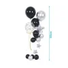 Set de Globos Con Soporte Negro 20pcs