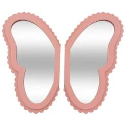 Set 2 Espejos Anna Mariposa MDF Rosa