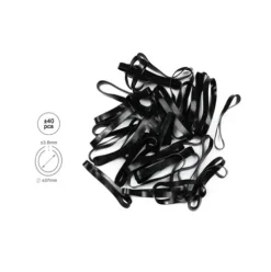 Set Gomas Elásticas Negro Ancha 40pcs