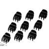 Set Mini Pinzas Para Cabello Acrílica Negro 9pcs