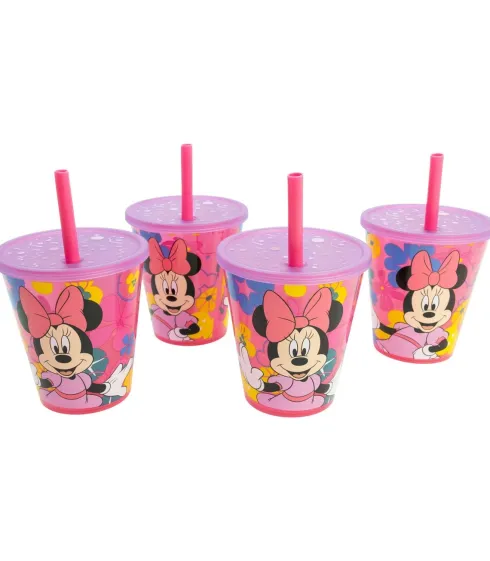 Set 4PCS Vaso Caña PP Joy 285 ML Minnie