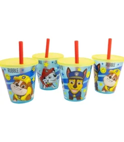 Set 4PCS Vaso Caña PP Joy 285 ML Paw Patrol Boy
