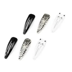 Set Pinzas Para Cabello Zebra 6pcs