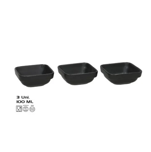 Set 3 Salseras Aperitivo Melisa 100ML 8,3X8,3X3,2CM