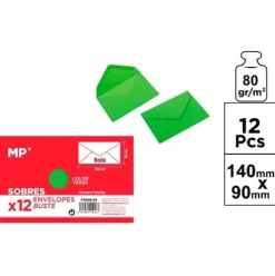 Sobre Boda Verde 12pcs