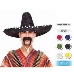 Sombrero Mejicano Liso 60cm