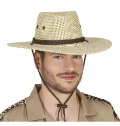 Sombrero Vaquero Marrón Tela