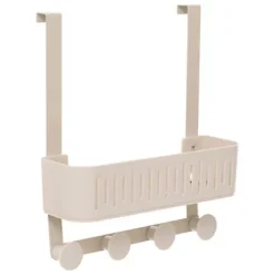 Soporte de Ducha Con 4 Ganchos Beige