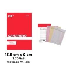 Talonario Camarero 210 Hojas