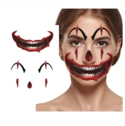 Tatuaje Cara Payaso 30x14cm