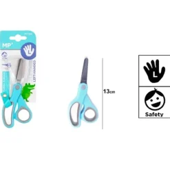 Tijera Para Zurdos Infantil 13cm Azul